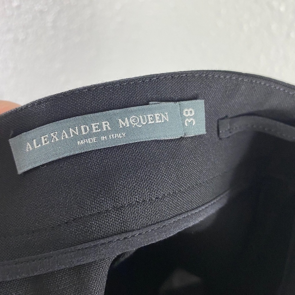 Alexander McQueen High Waisted Trousers Wool Blend  SZ 38 IT 2 US - Picture 5 of 10